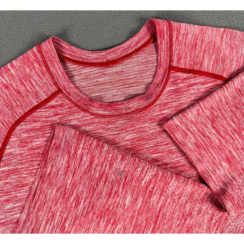 Lululemon Mens Small Red Metal‎ Vent Tech Surge Performance Running Gym Lounge